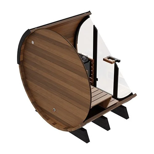 CEDAR 6X6 HYBRID BARREL SAUNA — Heavenly Sauna